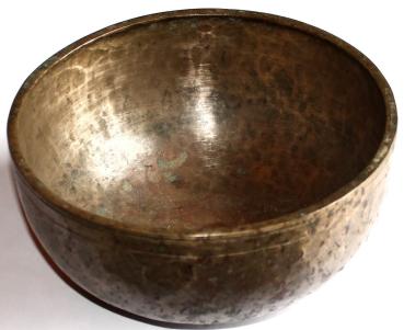 XXXL Fußreflexzonenschale mit Planetenton Mond ca.10,26 kg, Ø 45,8 cm, mit Klöppel, ca.bis Schuhgröße 43