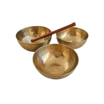 Profi Klangmassage Kompakt: leicht, freundlich, tief berührend - Set aus 3 Klangschalen, Ø 20,1 - 22,2 cm, 3,23 kg