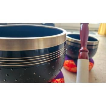 Tempel-Qualität - einmaliges Set aus 3 japanischen Tang - Klangschalen, Ø 16,4 - 24 cm, 6,51 kg