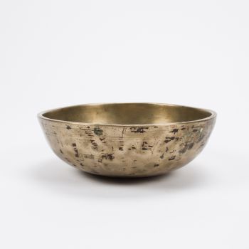 Planetenschale® antik Innere Tiefe fühlen & Seelenkraft stärken mit Alphawellen & Mond, Ø 14,5 cm, 180-260 Gramm inkl. Klöppel