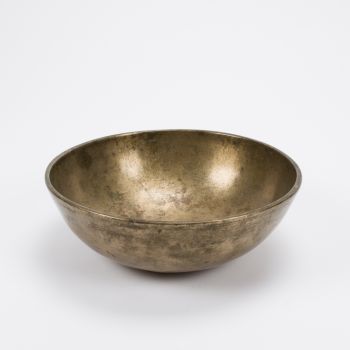 Planetenschale® antik Meditationen mit beruhigten Gedanken & Gedankenruhe mit Thetawellen, Ø 17,6 cm, 700-800 Gramm inkl. Klöppel