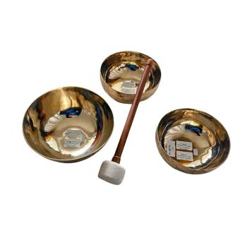 Innere Balance finden, klare Gedanken fassen und Ruhe im Wandel spüren - Klangmassage & Klangpädagogik Set für feinfühlige Menschen, Kinder & Jugendliche - 3 Planetenschalen, Ø 16,4 -20,8 cm, 2,04 kg