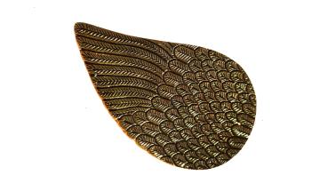 Räucherstäbchenhalter Engelflügel Weißmetall, gold/antik-farben