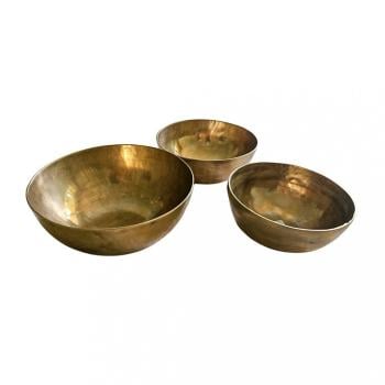 Klangmassage-Set Stabilität & Halt - beruhigend, stärkend, ausgleichend - aus 3 Klangschalen, Ø 17,8 - 24,5 cm, 2,99 kg