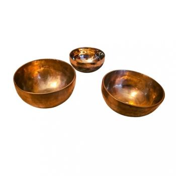 Gelassenheit & Licht - Klangreise nach oben - Set aus 3 Klangschalen, Ø 11,6 - 14,1 cm, 1,47 kg