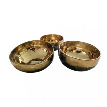 Fühle Ruhe, vertraue deinem Bauch und lebe deine innere Stärke - Set aus 3 Planetenschalen, Ø 11,8 -15 cm, 1,27 kg