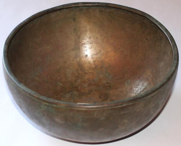 Planetenschale® antik Körper und Seele verbinden & Erkenntnisse haben mit Wasserstoffgamma, Ø 19,2 cm, 1100-1200 Gramm inkl. Klöppel