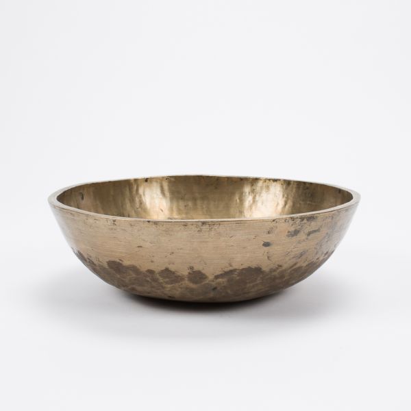 Planetenschale® antik Vitalisieren und gestärkt werden & Geistige Wachheit mit Tageston & Merkur, Ø 19,2 cm, 900-1000 Gramm inkl. Klöppel