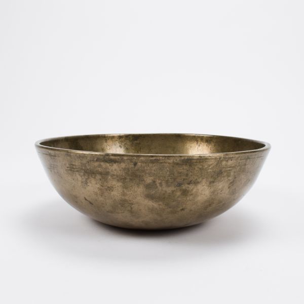 Planetenschale® antik Meditationen mit beruhigten Gedanken & Gedankenruhe mit Thetawellen, Ø 17,6 cm, 700-800 Gramm inkl. Klöppel