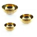 Sanfte Kraft im Fluss - klärend, bewegend, zentrierend - Set aus 3 Klangschalen, Ø 13,1 - 15,2 cm, 1,29 kg