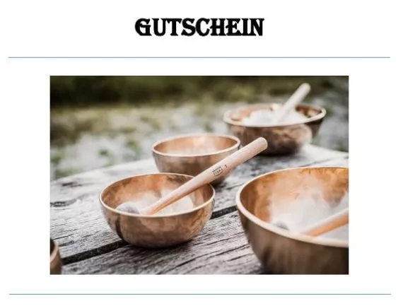 Geschenkgutschein Klangschalen