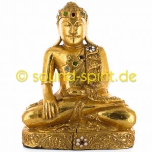 Buddha-Statue aus Holz vergoldet