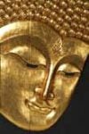 Buddha-Relief vergoldet