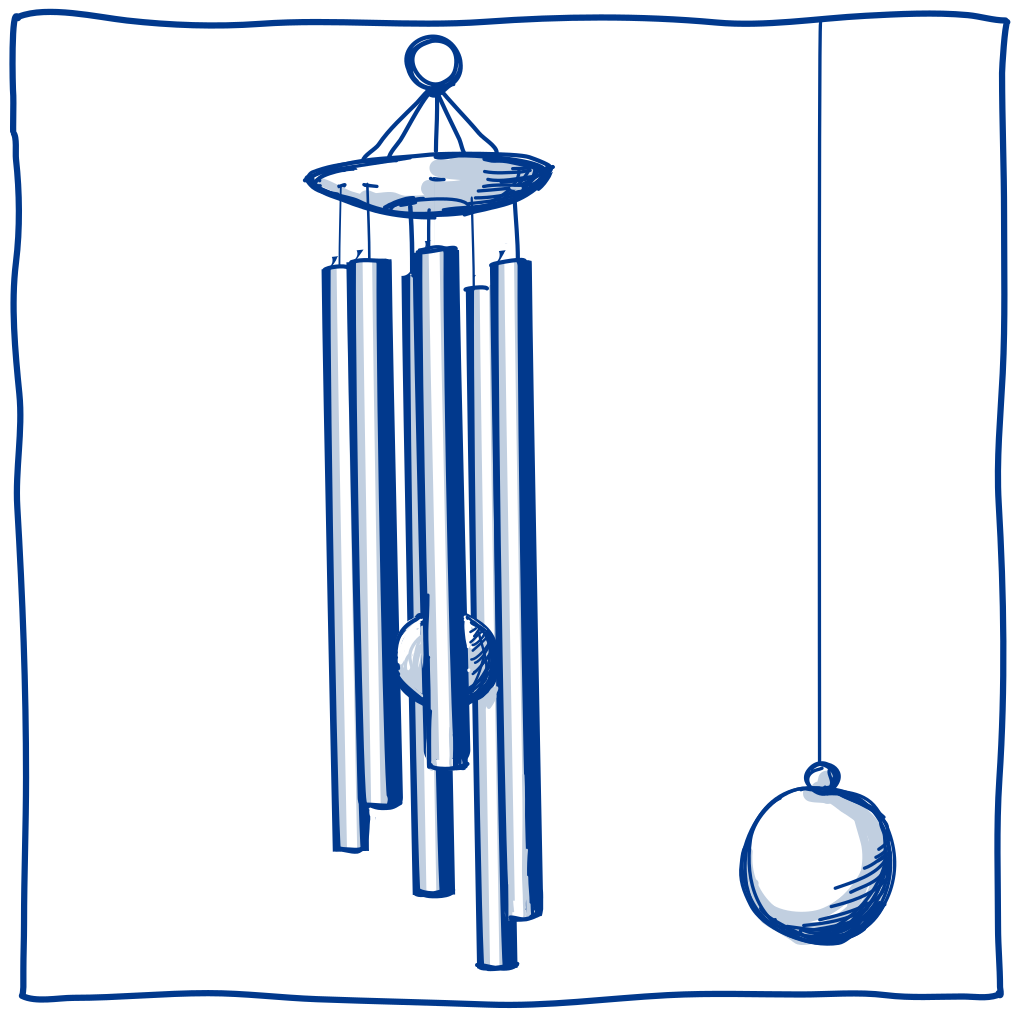 Music Of The Spheres Japanisches Tenor-Windspiel – Handgefertigt In USA, 152 Cm Hoch, Aluminium & Edelstahl